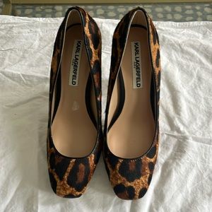 Karl Lagerfeld animal print heels- LIKE NEW